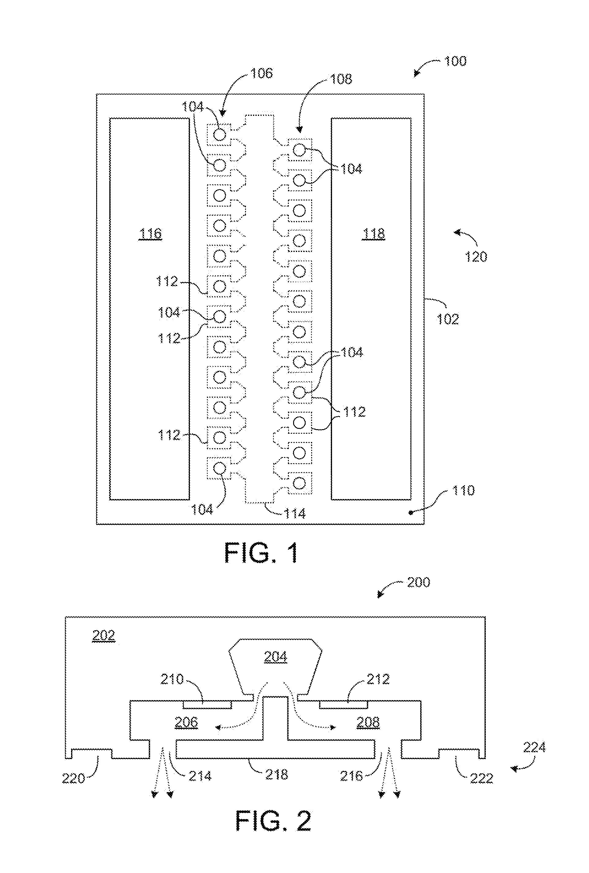 Dispensing heads with fluid puddle limiting surface features