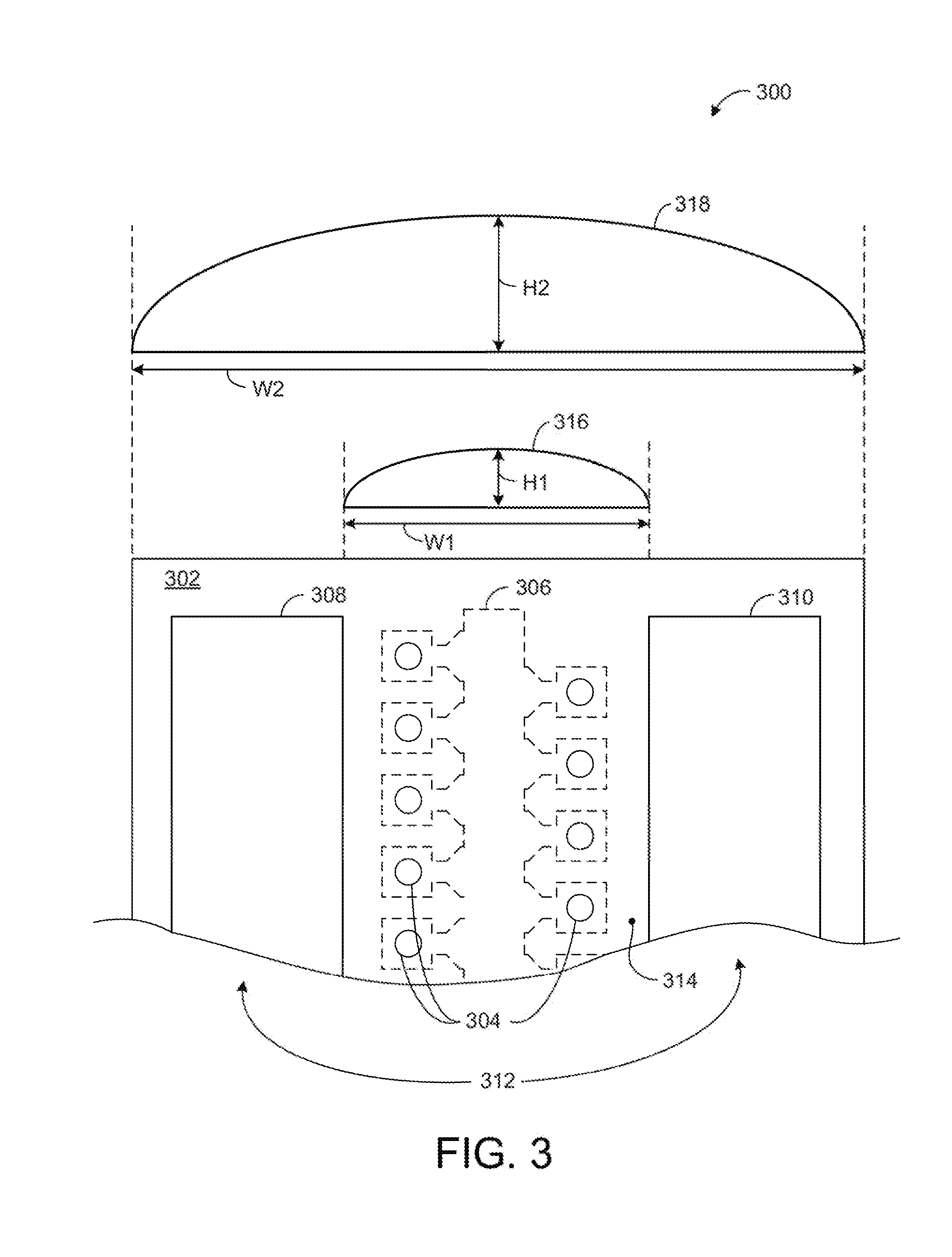 Dispensing heads with fluid puddle limiting surface features