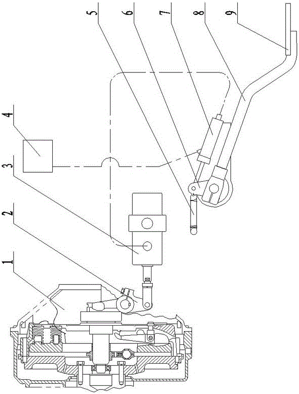 Foot hydraulic drive booster clutch device