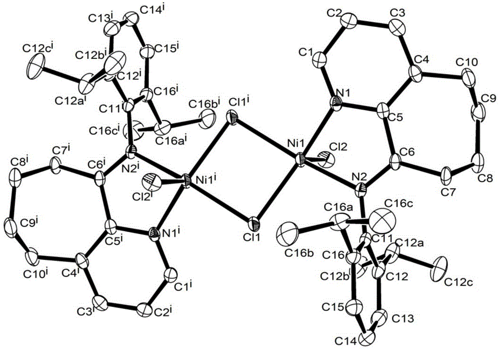 Pyridinocycloheptane imine nickel complex catalyst, preparation method and application thereof