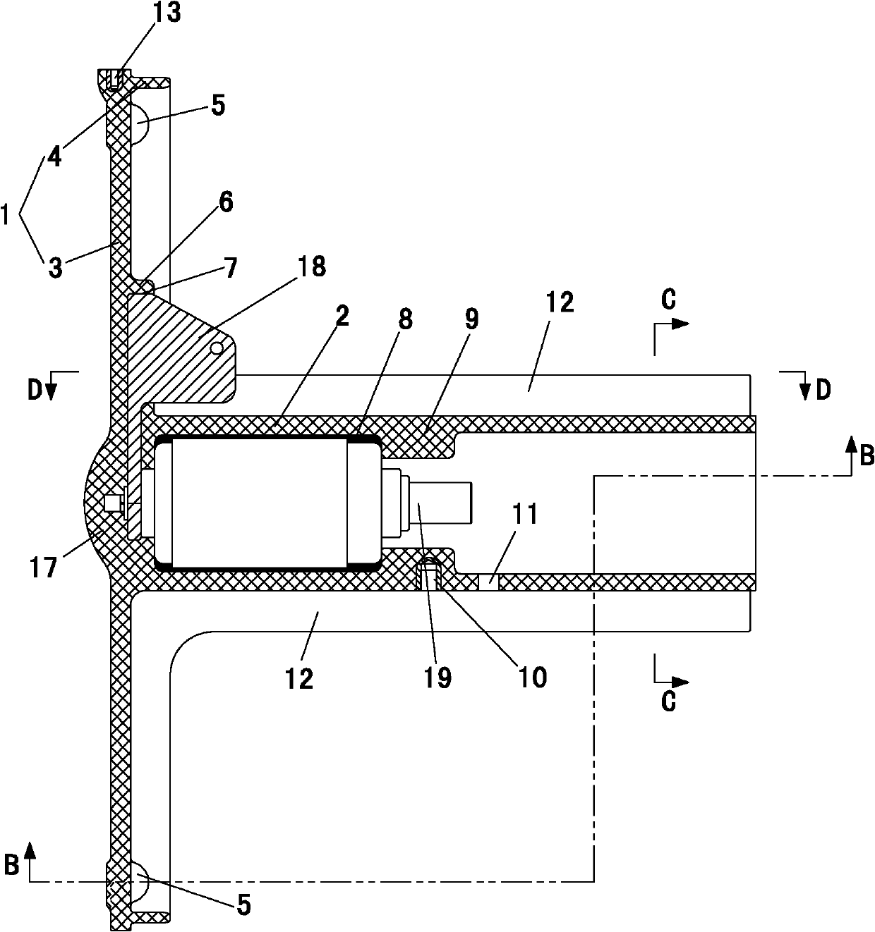 Insulating cover for solid insulating fully sealed switch