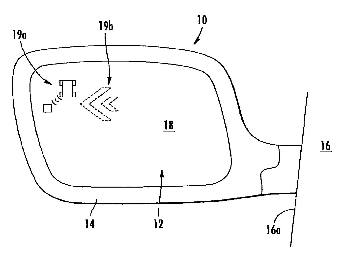 Exterior mirror having a display that can be viewed by a host driver or drivers of other vehicles