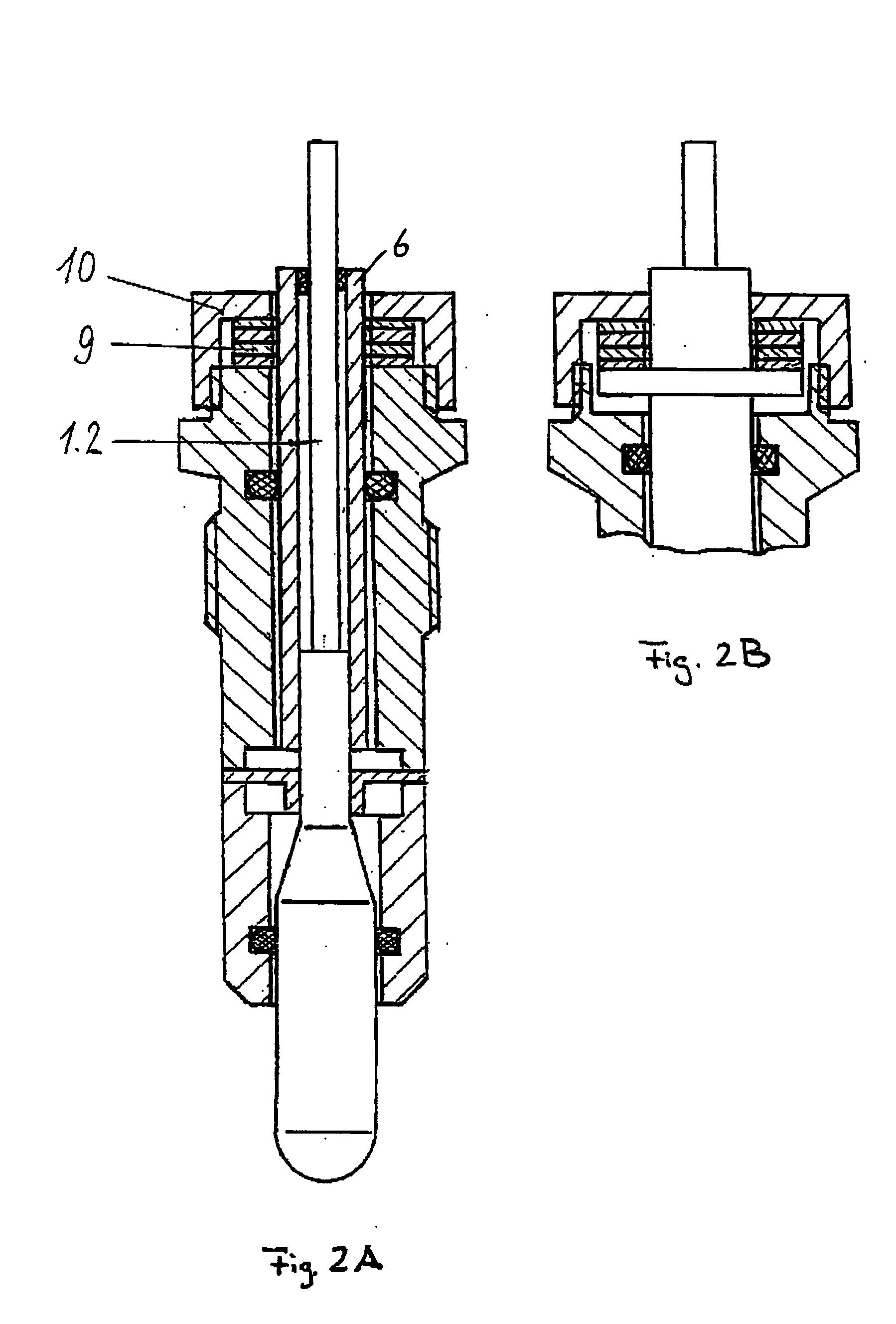 Pressure glow plug for a diesel engine