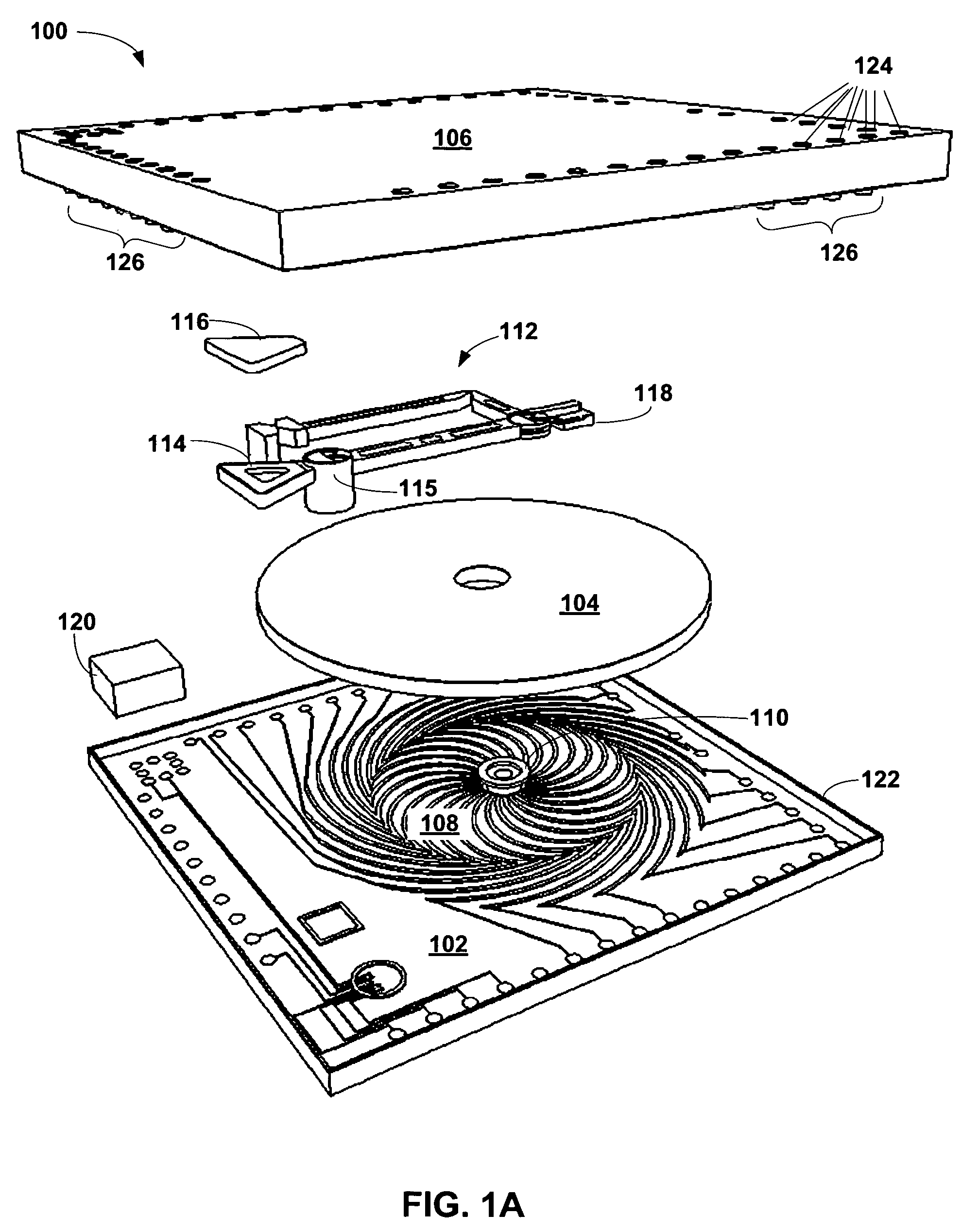 Recordable disc with fluid bearing features