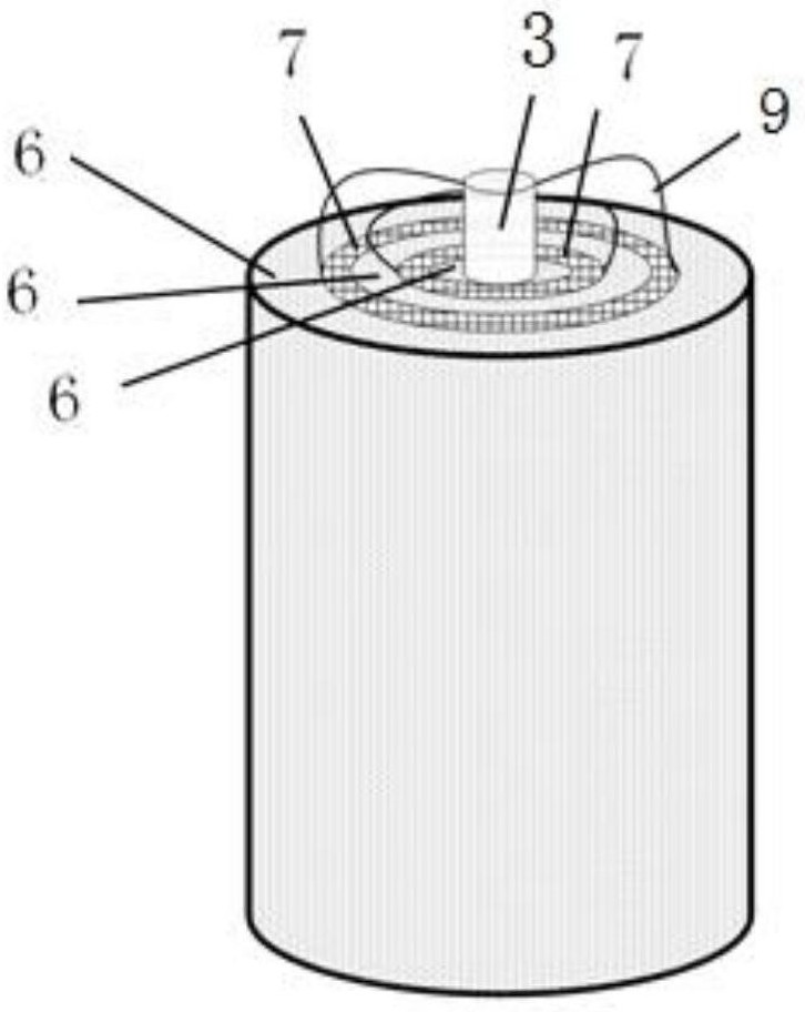 A kind of nano ag-agcl solid non-polarized electrode and preparation method thereof