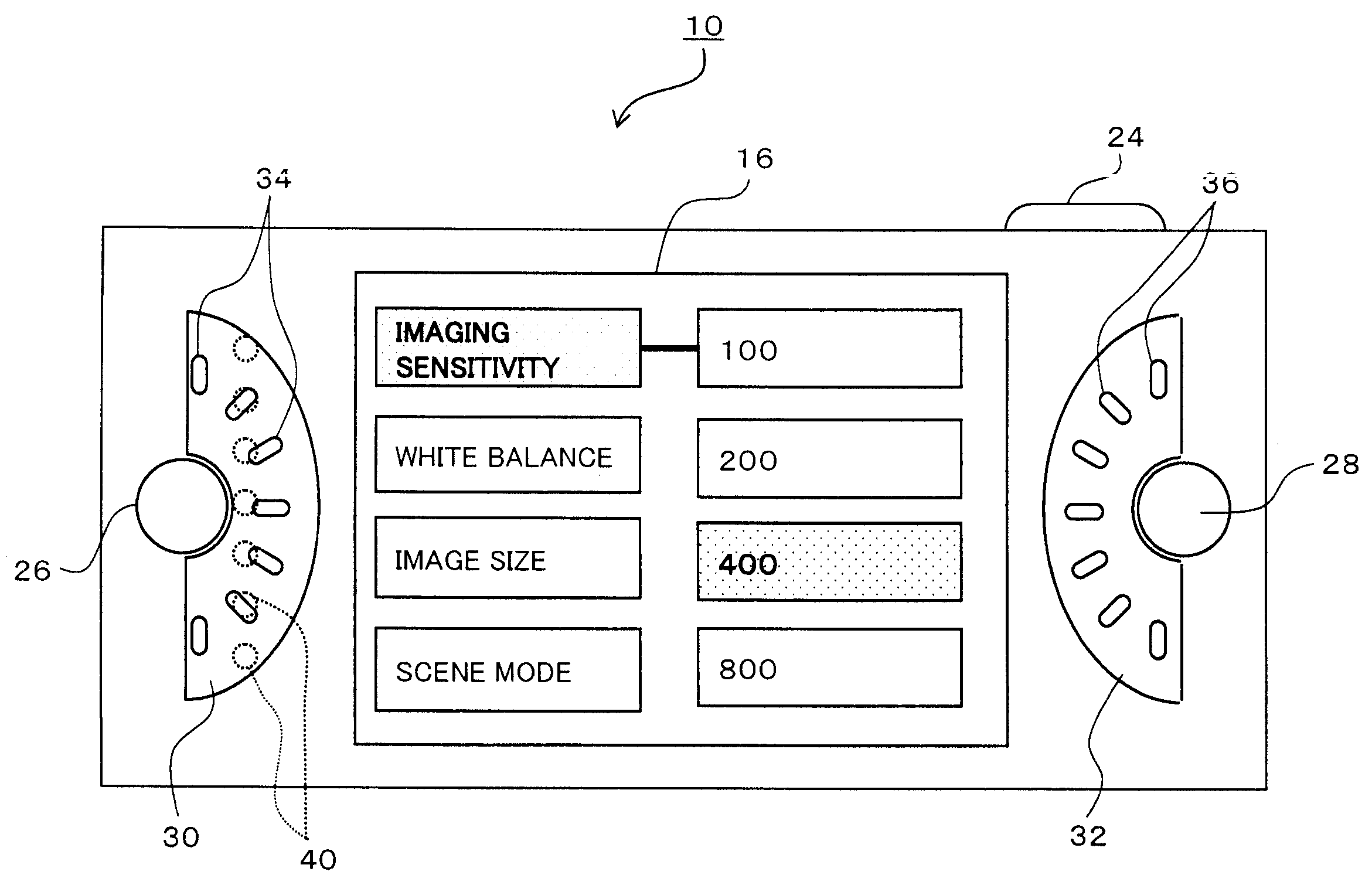 User interface, and digital camera