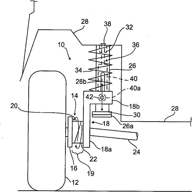 Wheel suspension for the rear wheels of motor vehicles