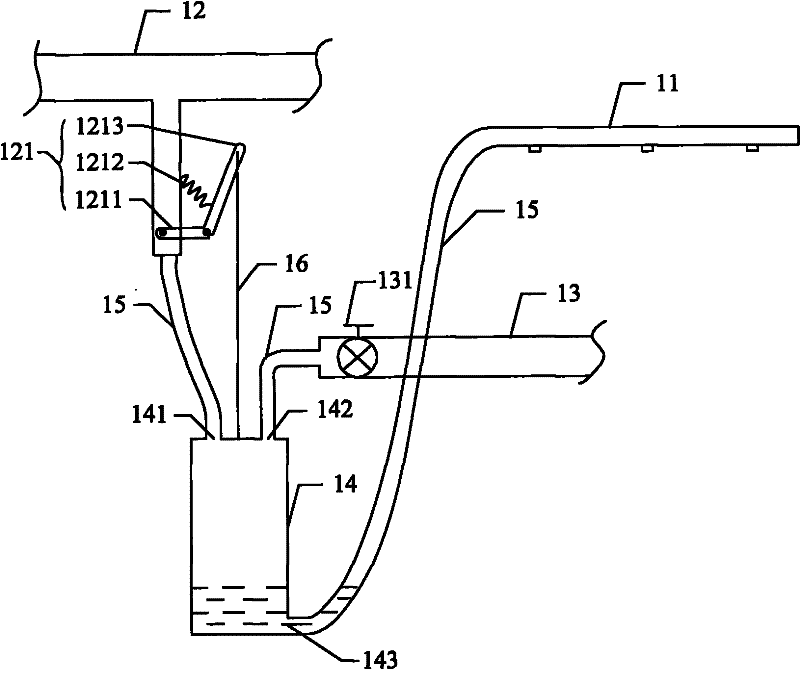 Compressed-air automatic spraying device and system