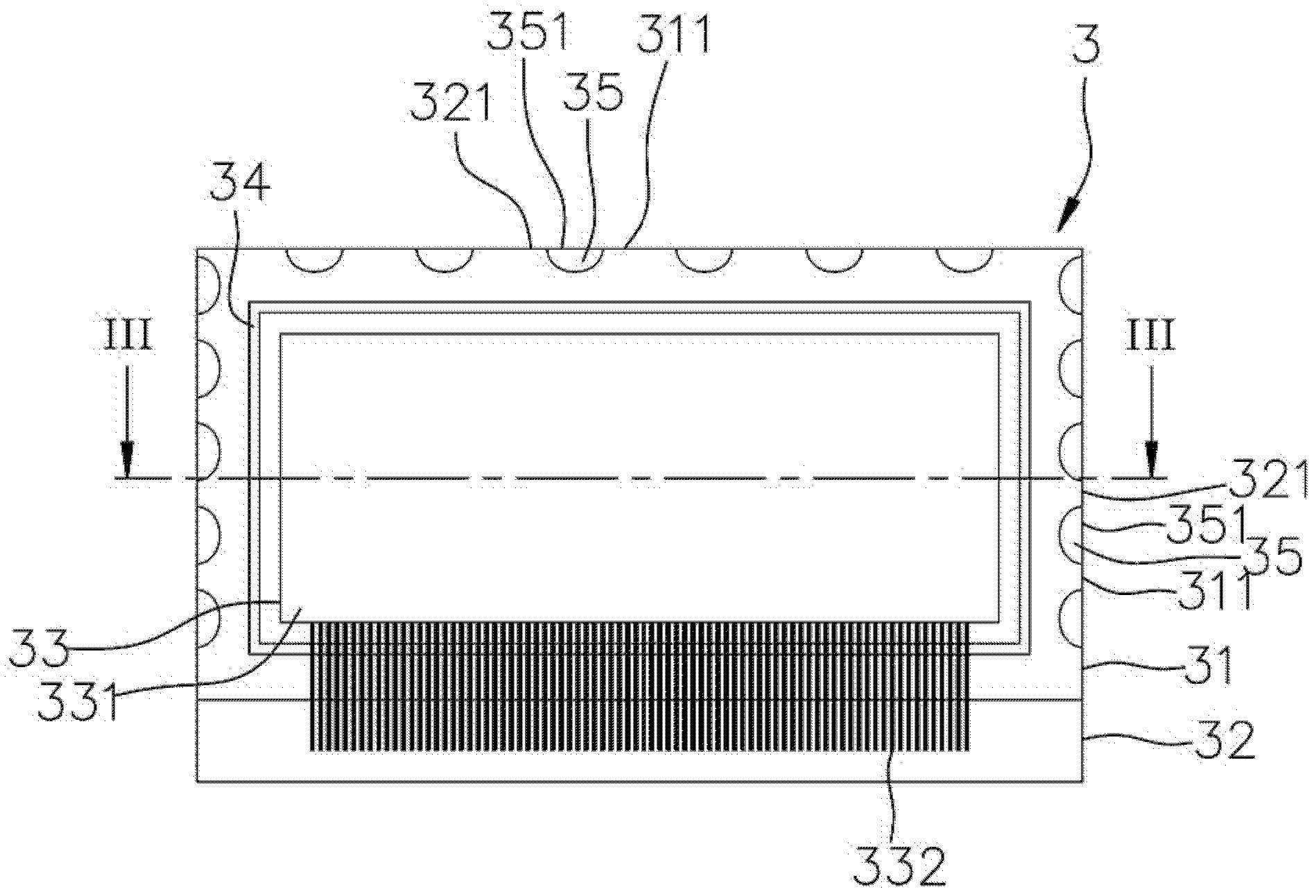 Organic light-emitting display with glass material packaging body and manufacturing method thereof