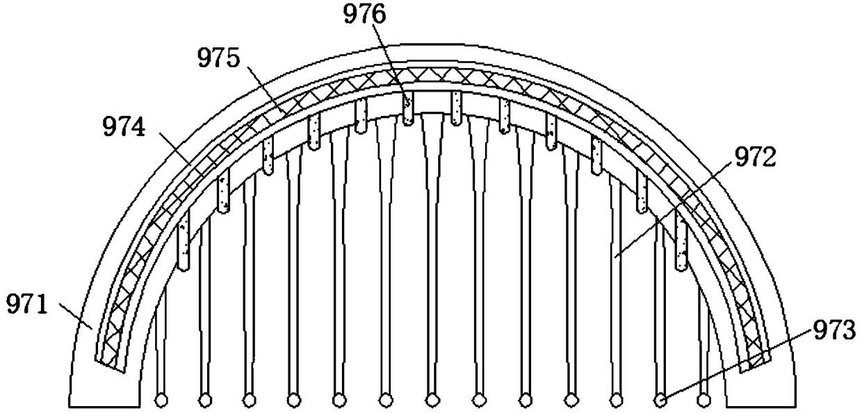 Pen point straightening device for writing brush processing