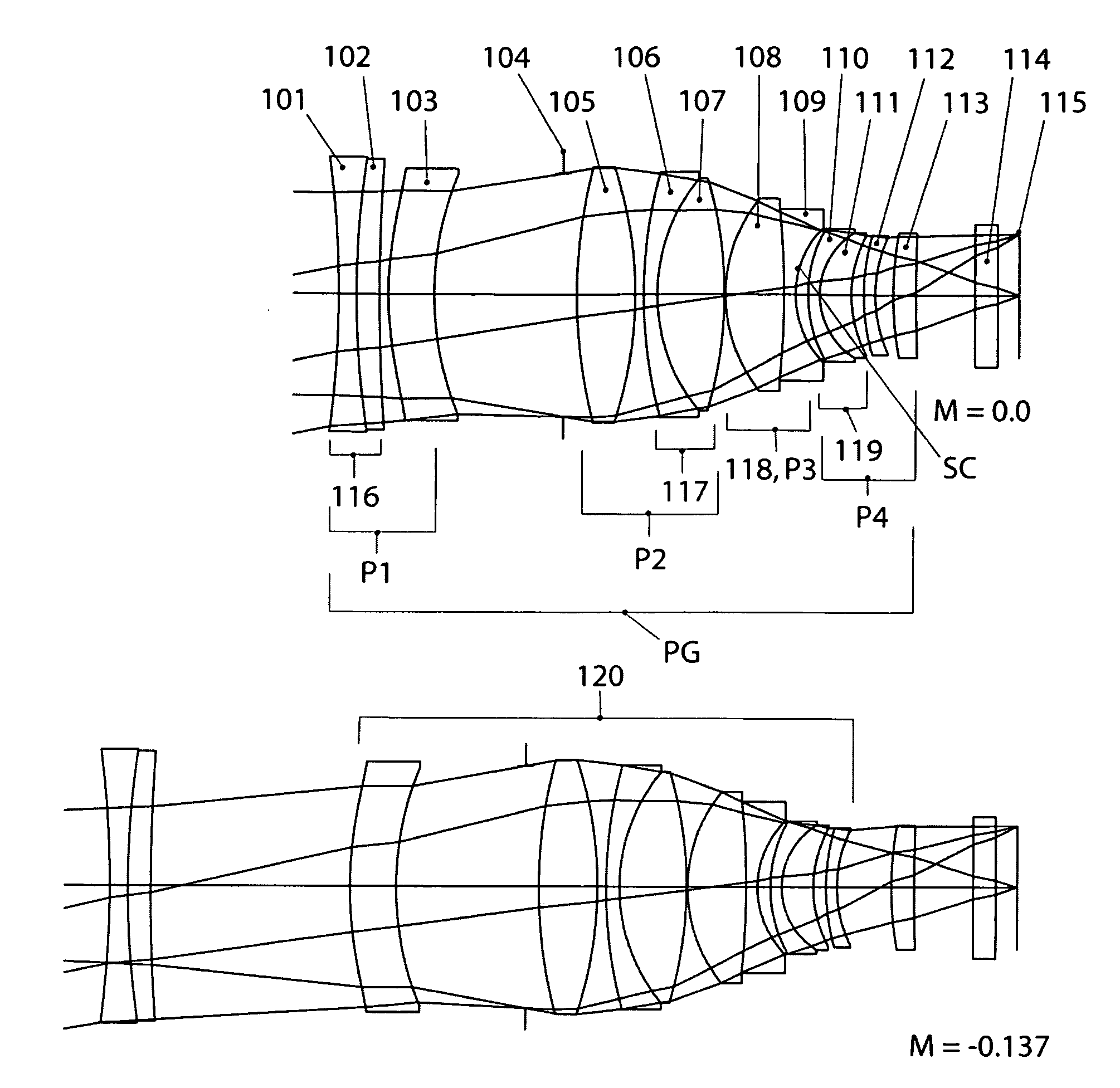 Large aperture imaging optical system