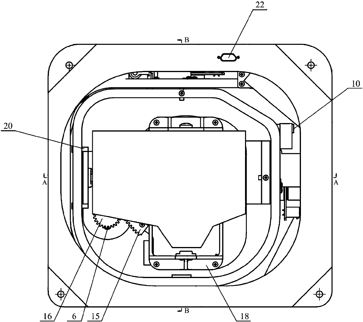 Three-freedom-degree light-load aerial photograph stabilized platform