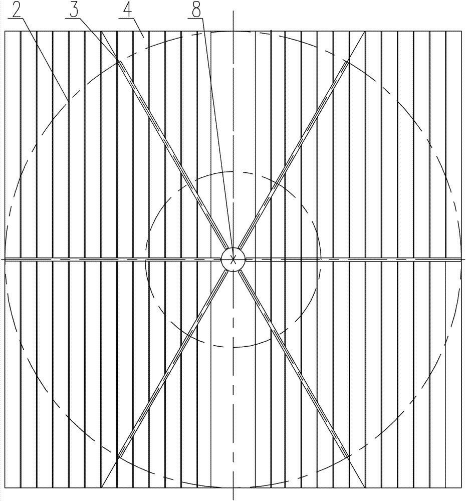 Decontamination device and method for a bottom grille