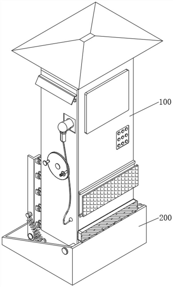 Angle-adjustable integrated charging pile for hybrid electric vehicle based on elastic inflection