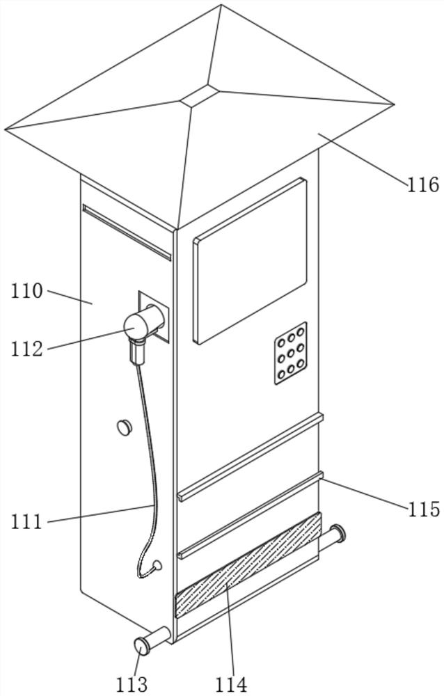 Angle-adjustable integrated charging pile for hybrid electric vehicle based on elastic inflection