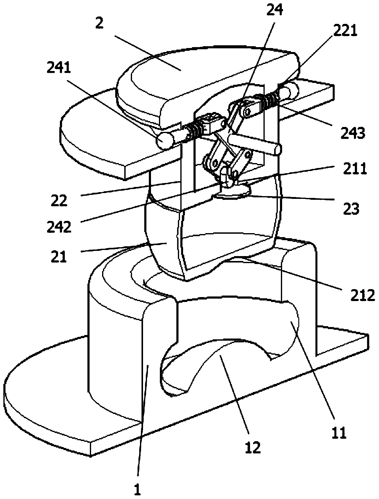 Pneumatic clamping snap fastener