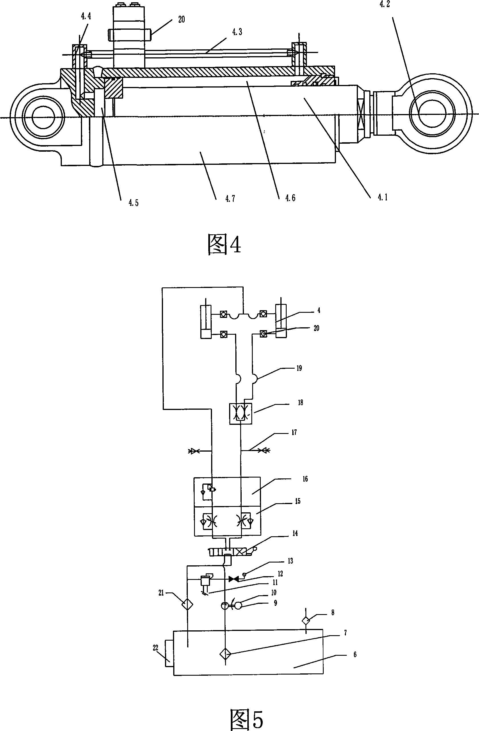 Hydraulic pressure turn-over device of large-scale component