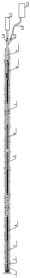 Underground drilling and fracturing-integrated staged fracturing device and gas drainage process