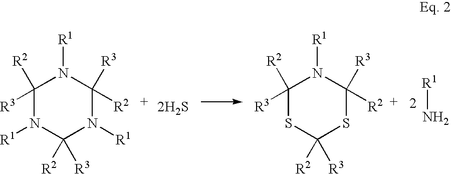 Process for preventing or remediating trithiazine deposition in high h2s wells