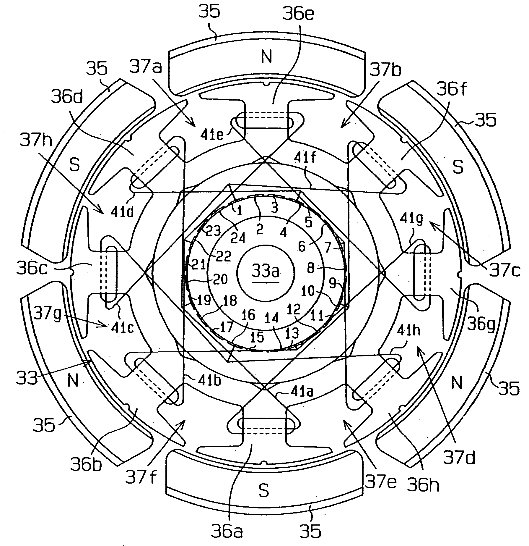 Core of rotation apparatus, method for manufacturing core, and rotation apparatus