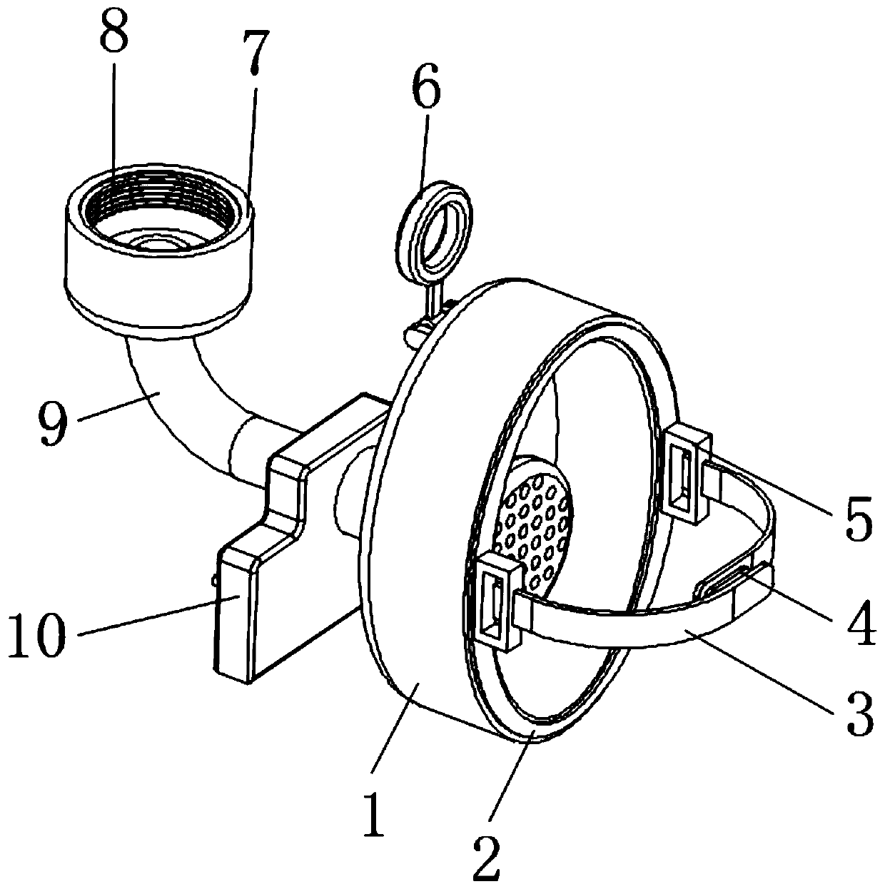 Balanced medical oxygen inhalation nursing device in hyperbaric oxygen chamber