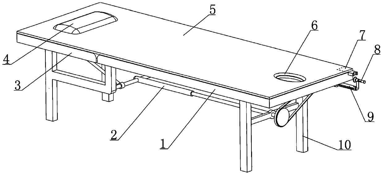 Treatment bed for department of internal medicine