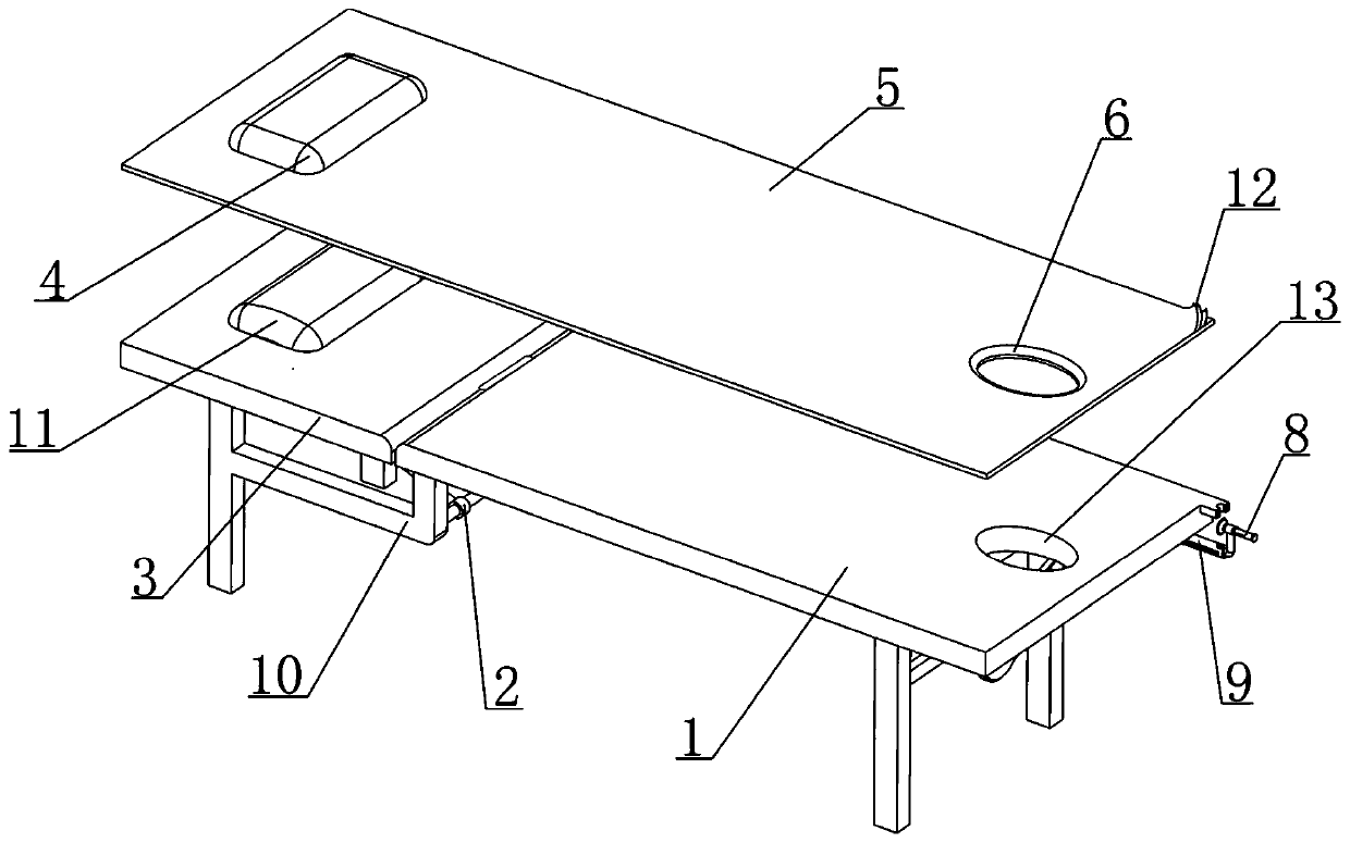 Treatment bed for department of internal medicine