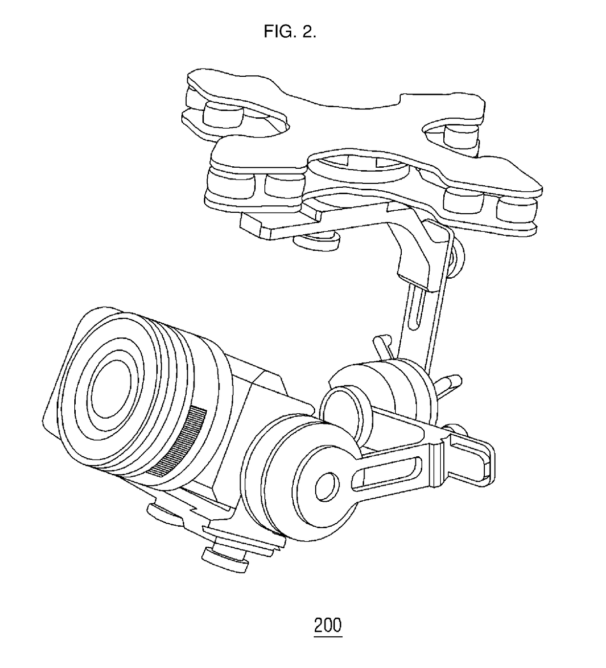 Dome-type three-axis gimbal