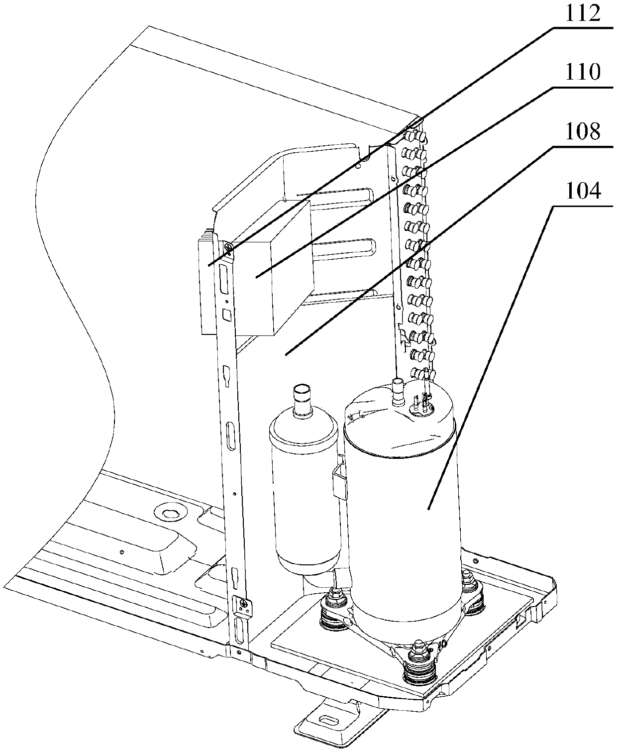 Air conditioner outdoor unit assembly and air conditioner