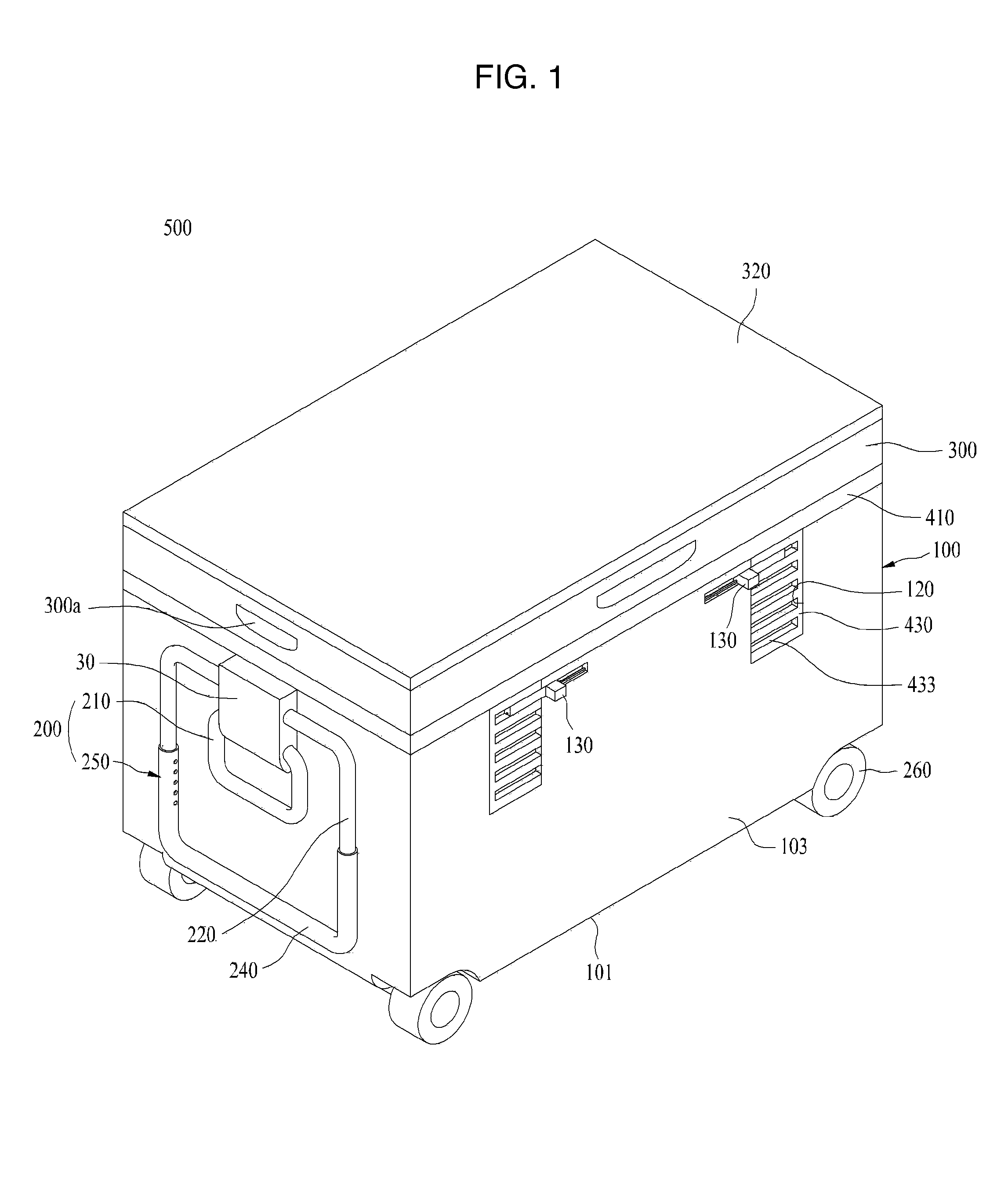 Ice chest having extending wall for variable volume