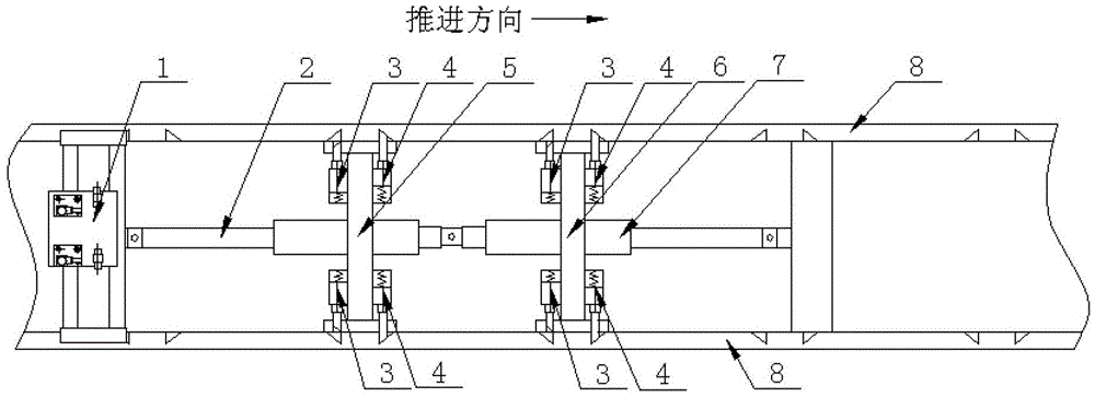 A multi-cylinder continuous propulsion system