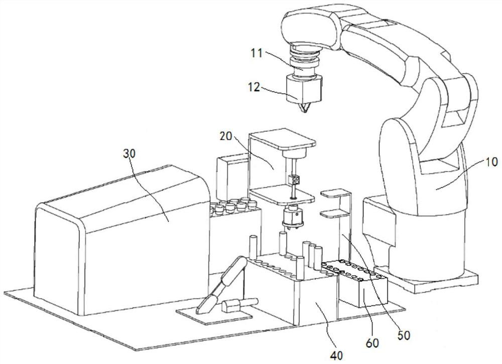 Movable throat swab sampling robot