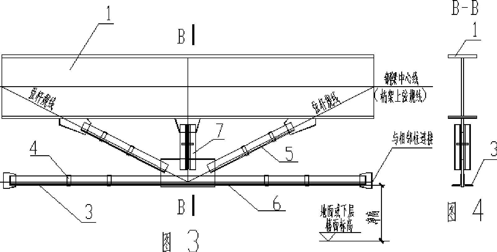 Trussed-beam steel beam reinforcing structure