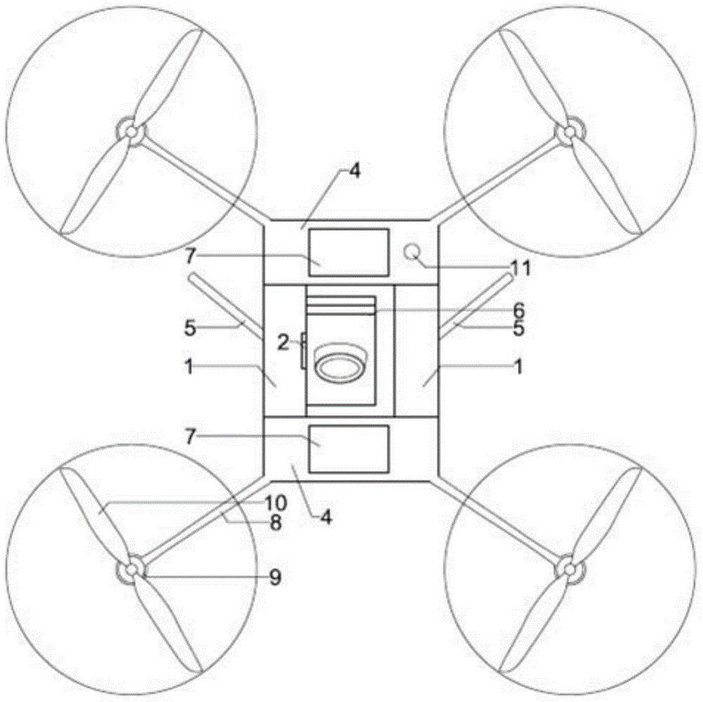 Multi-rotor-wing unmanned aerial vehicle for panoramic shooting