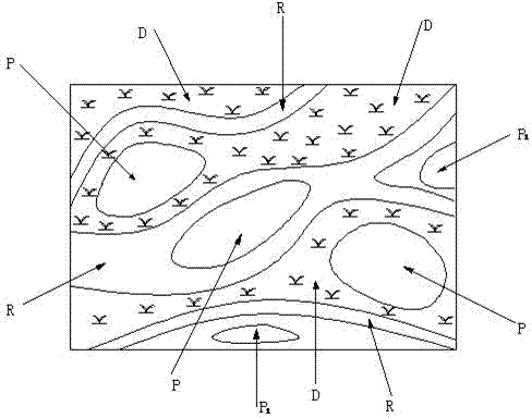 Construction method for reforming overall topography by determining elevations by adopting garden path foundation trench excavation