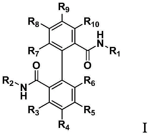 Biphenyl bisamide compounds and their preparation and use