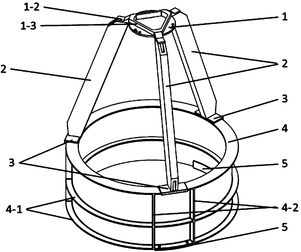 Secondary mirror supporting structure of space optical remote sensing camera