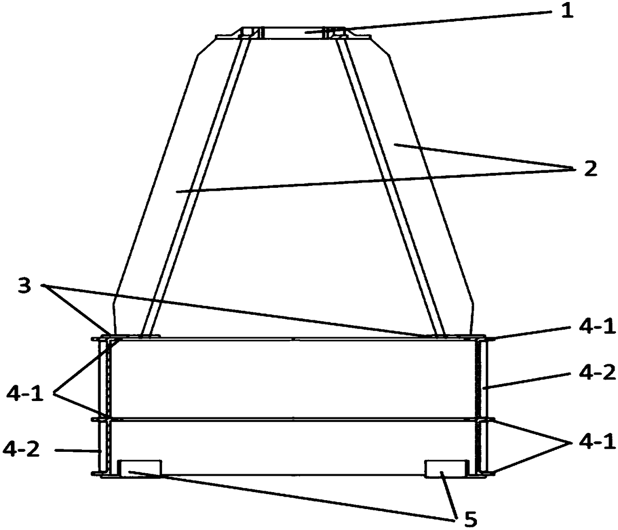 Secondary mirror supporting structure of space optical remote sensing camera