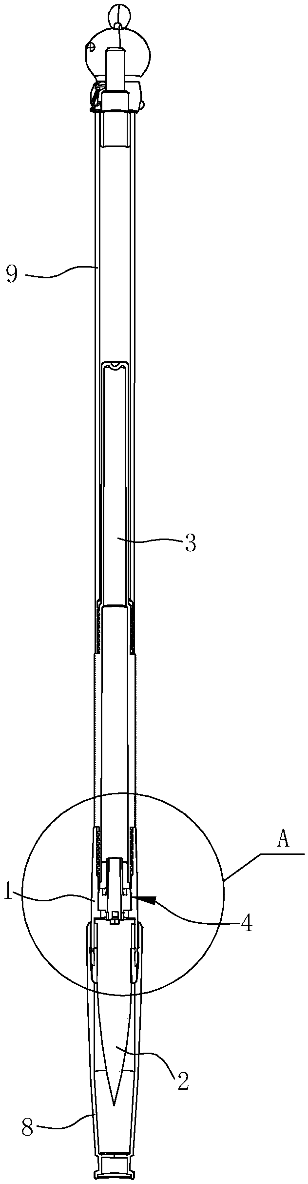 Chinese writing brush with function of automatic ink supply