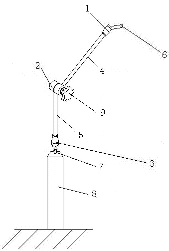 A robotic arm of a laparoscopic operating handpiece and its operating method