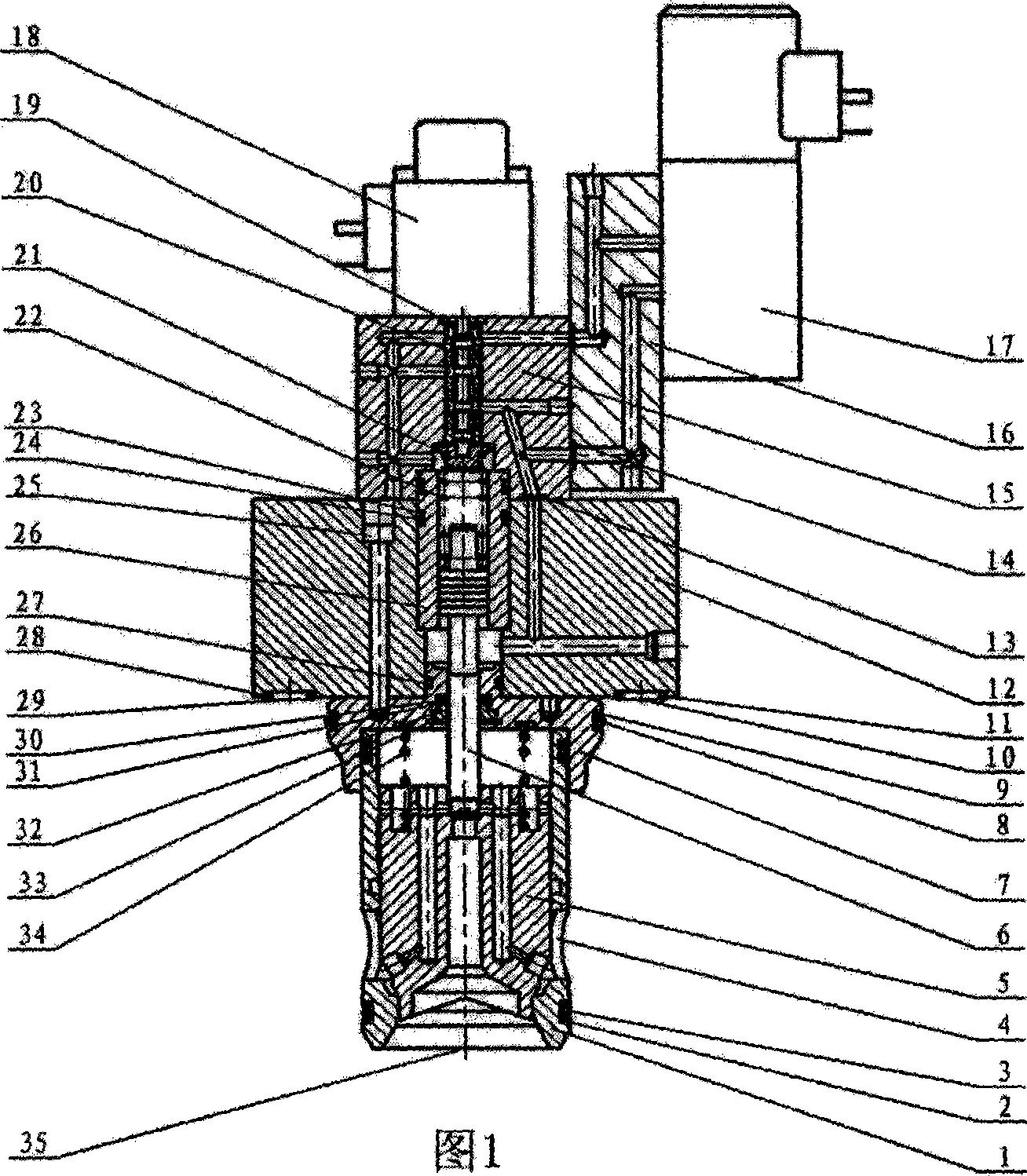 Mechanical feedback plug-in mounting type proportional throttle valve system