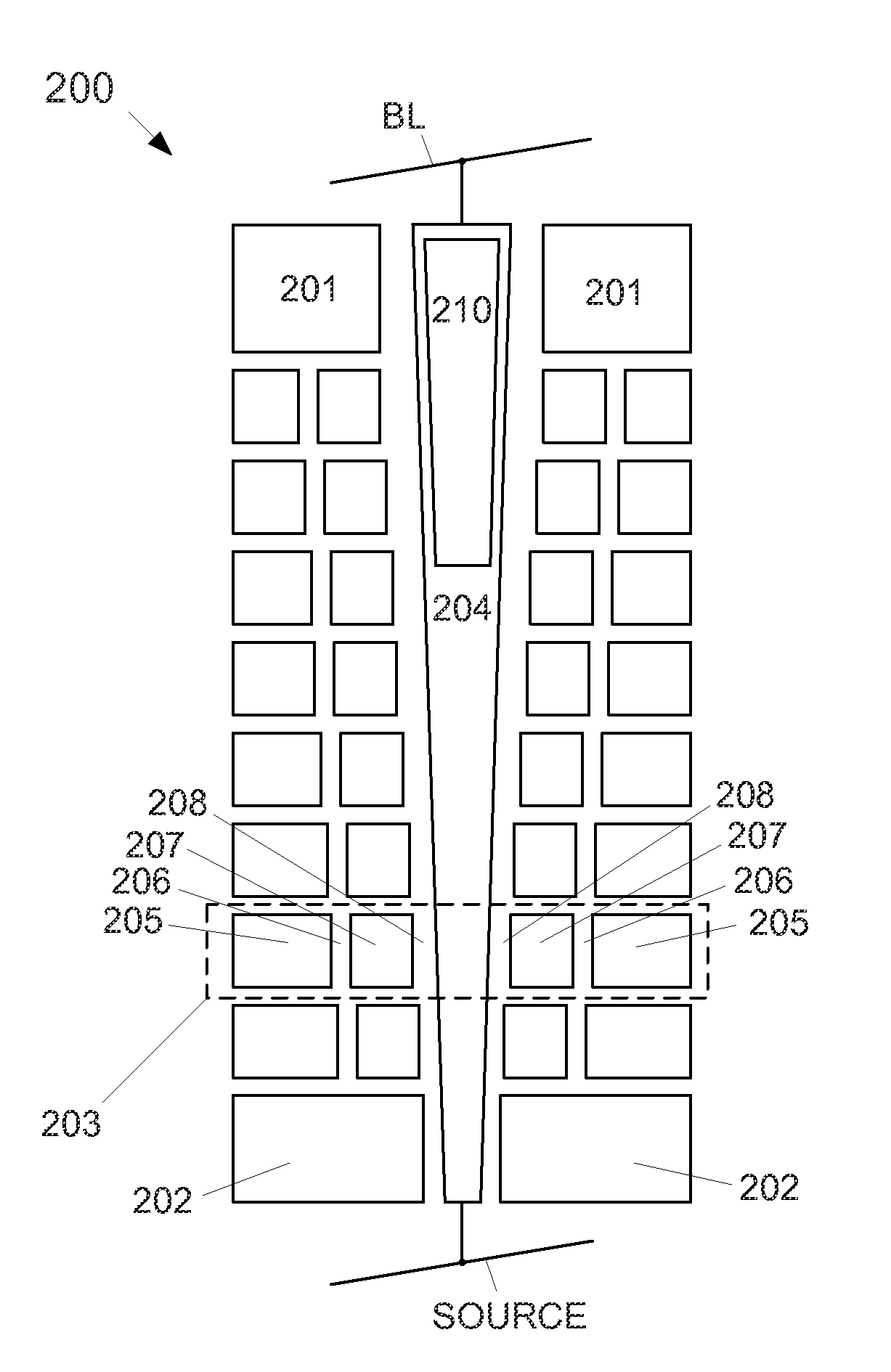 Local buried channel dielectric for vertical NAND performance enhancement and vertical scaling