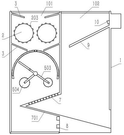 A kind of household wet garbage drying treatment device