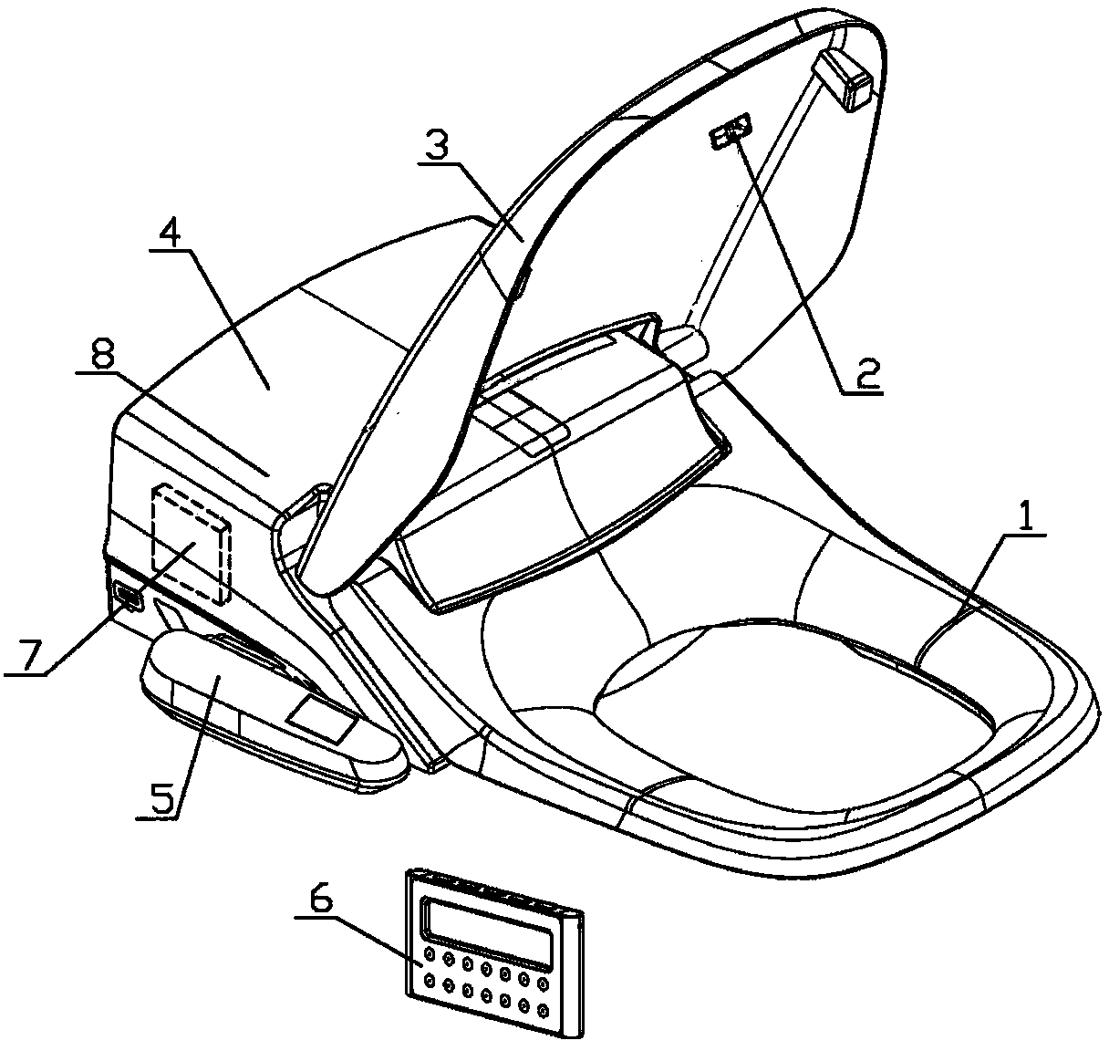 Electronic water closet capable of realizing non-contact type pulse heart rate measurement and remote warning