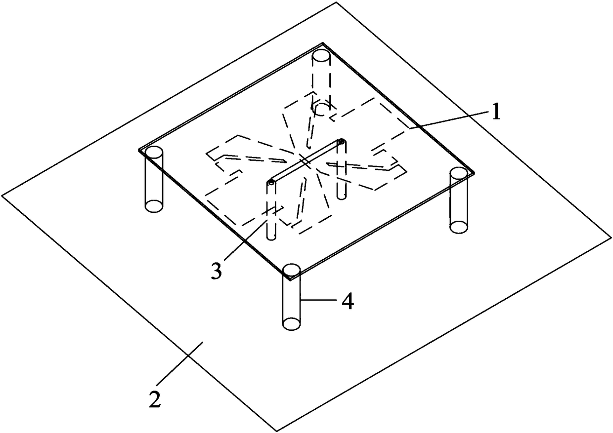 Differential feed dual-frequency planar antenna