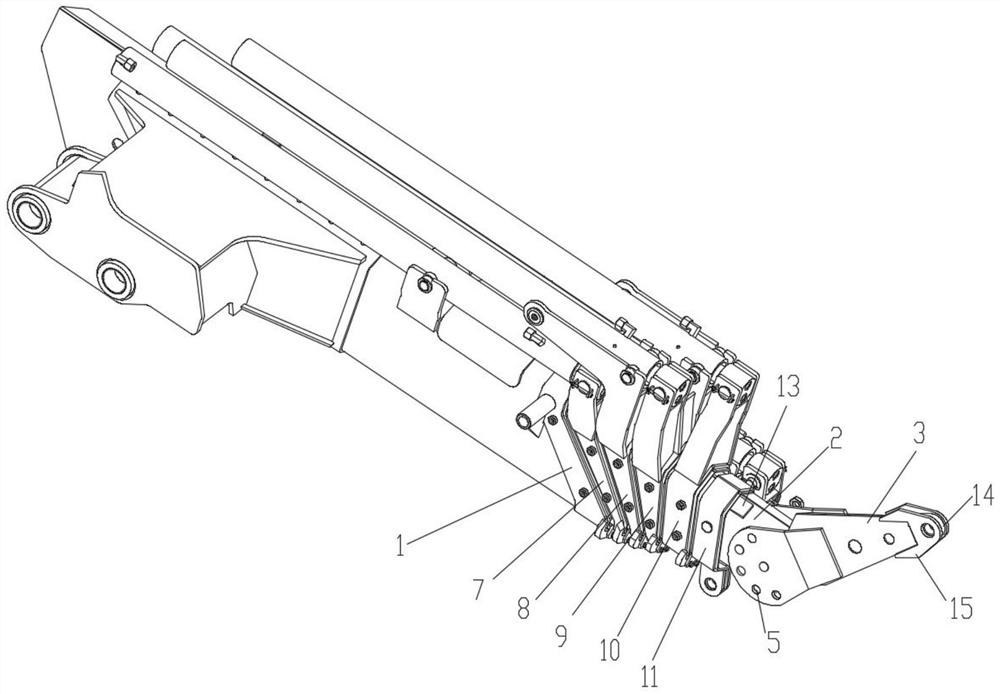 Universal-angle lorry-mounted crane telescopic boom