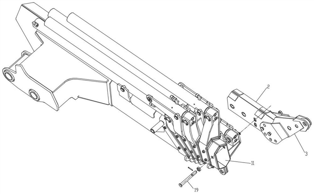 Universal-angle lorry-mounted crane telescopic boom