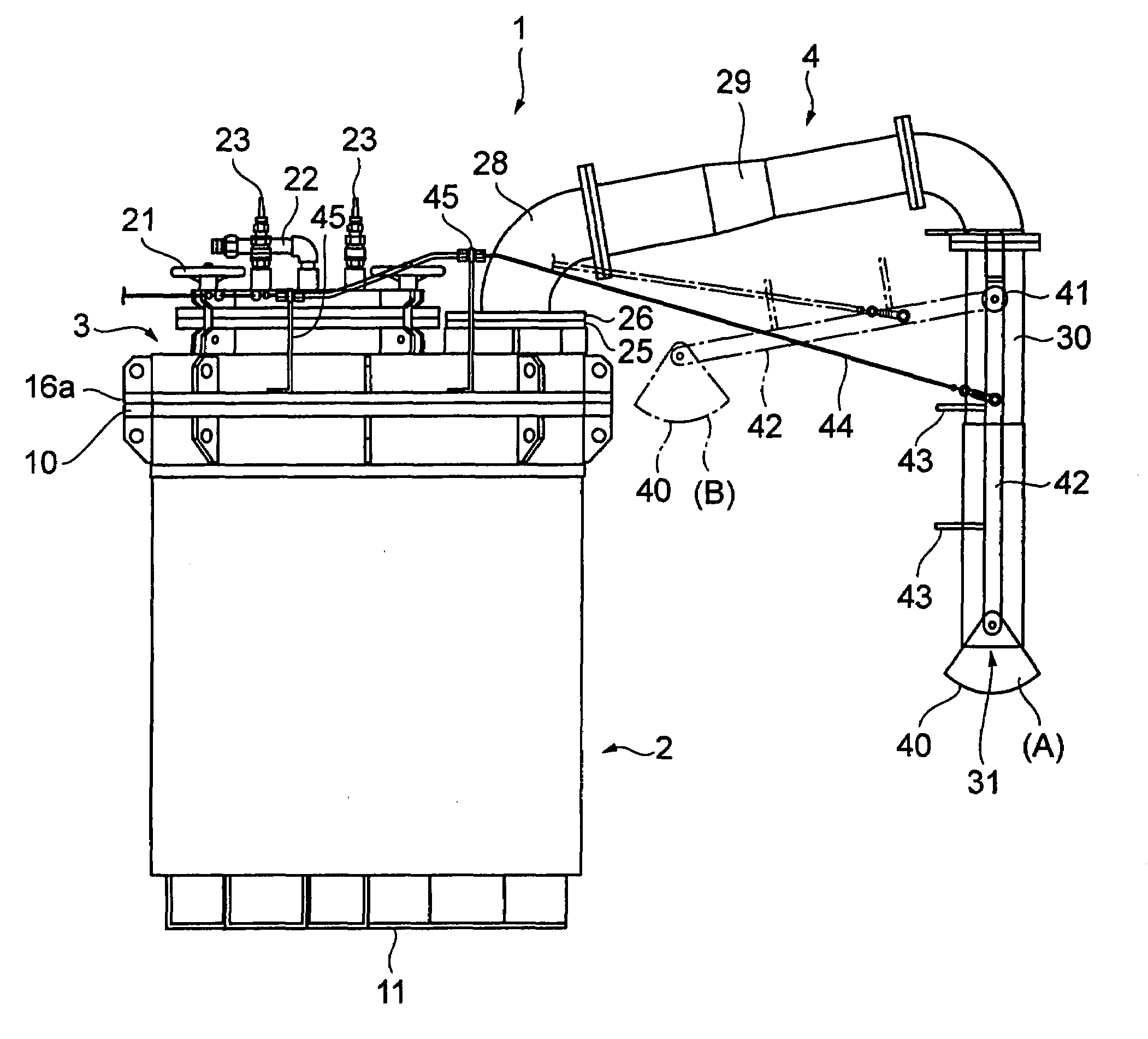 System for supplying molten metal, container and a vehicle