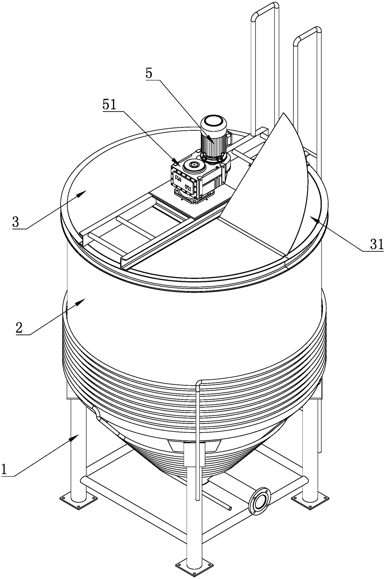 Mortar stirring machine