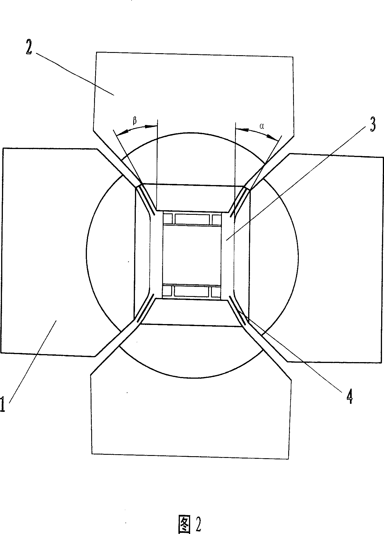 Super high pressure mould of six top surfaced diamond synthesis pressure equipment